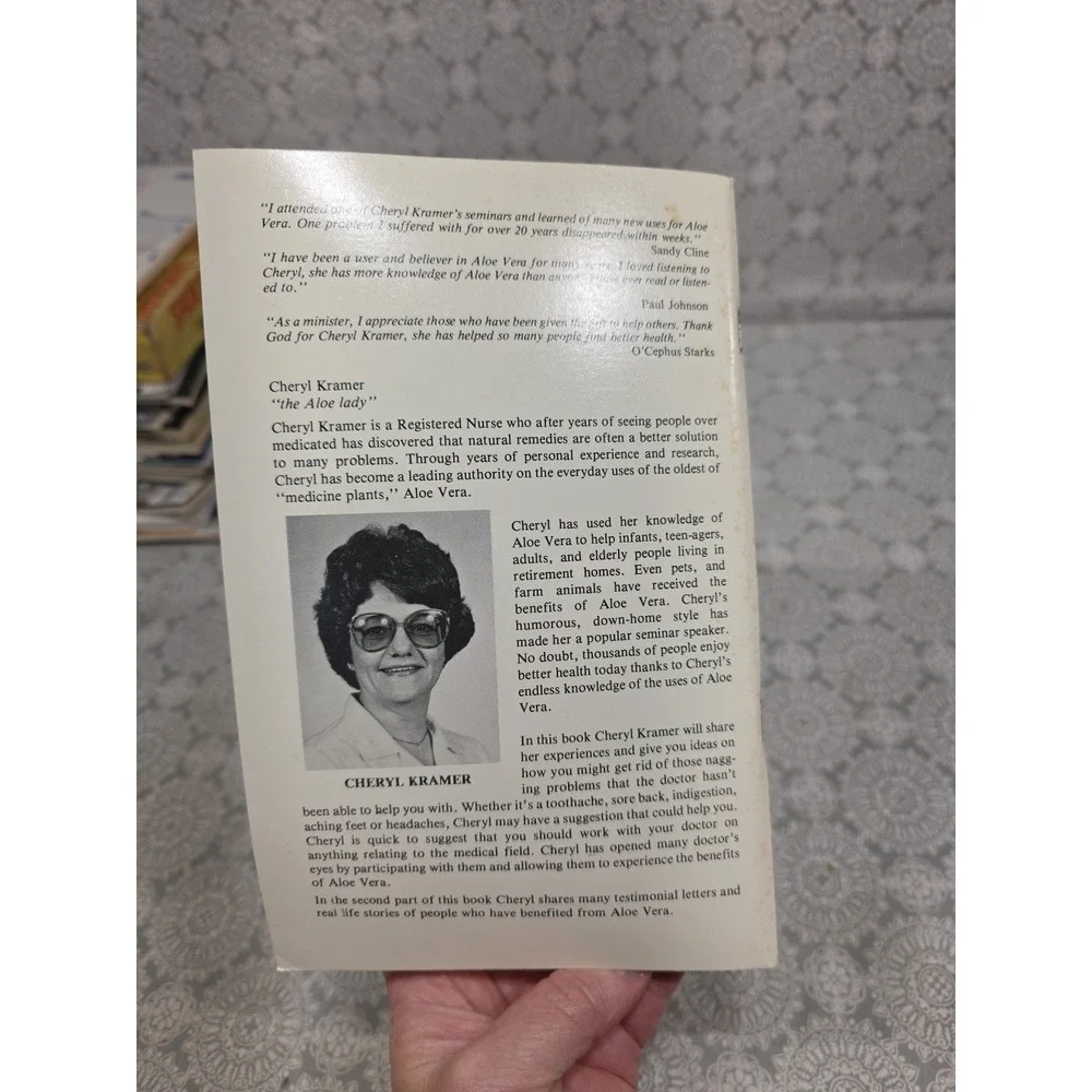 Aloe Vera The Miracle Plant Cheryl Kramer RN 1988 Vintage Booklet Natural Remedy